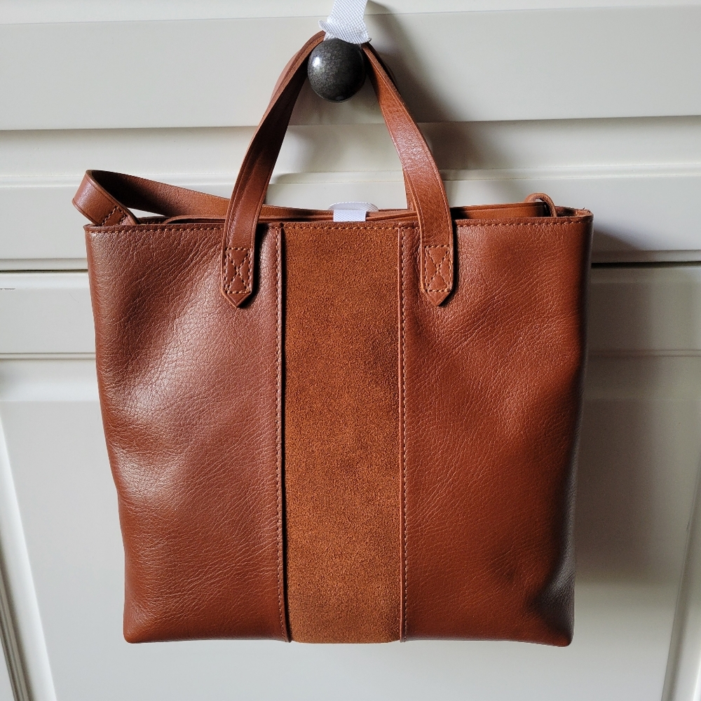 Madewell Brown Leather Crossbody Tote
